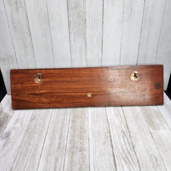 VTG Wooden Indian Metal Hanging Coat Key Hook Wall Mounted 4 Holder Horseshoe - Picture 3 of 6